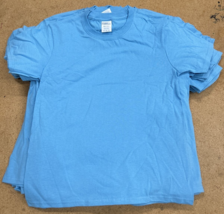 22 Port &amp; Company Ring Spun Short Sleeve Plain Blank T-Shirt Youth M Baby Blue - £37.36 GBP