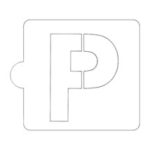 P Letter Alphabet Stencil for Cookies or Cakes USA Made LS107P - $77.15 MXN