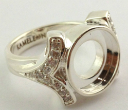 Authentic Kameleon Silver Cz Shank Ring Kr-4 Kr004  Size 6, New - £45.55 GBP