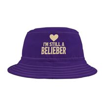 Bieber Purple Bucket Hat - I&#39;m Still a Belieber for Justin Fans - $21.99