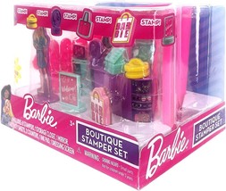 Barbie Boutique Stamper Set Incl. 8 Stamps Ink Pad Storage Closet Ages 3... - £11.86 GBP