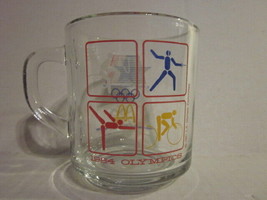 Vintage McDonald&#39;s 1984 OLYMPICS 23rd Olympiad in Los Angeles Logo Glass Mug - £6.37 GBP