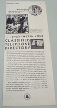 1930 Print Ad Bell System Classified Telephone Directory Vintage Phones - $9.59