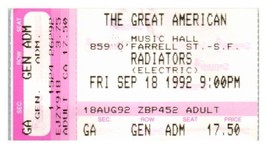 Die Heizkörper Konzert Ticket, Stumpf Im September 18 1992 San Francisco - £26.19 GBP