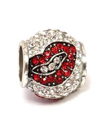 Brighton Kisses Bead, Red Crystals, Silver Finish,  JC0583  New - $480.21 MXN