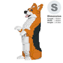 Welsh Corgi Dog Sculptures (JEKCA Lego Brick) DIY Kit - £62.50 GBP