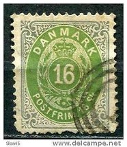 Denmark 1870 SC 20  MI 20  Used  Small Thin. - £55.38 GBP