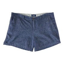 Old Navy Womens Shorts Size 16 Blue Linen Shorts Pockets 5&quot; Inseam Casual  - £13.15 GBP