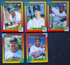 1990 Topps Traded Detroit Tigers Team Set of 5 Baseball Cards - £2.37 GBP