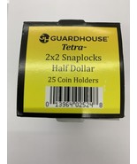 Guardhouse 2x2 Tetra Snaplock Coin Holders for Half dollar 30.6mm, 25 pack - $15.67