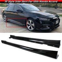 Gloss Black Add-on JDM Side Skirt Extensions Splitter For 2018-2022 Honda Accord - $185.00