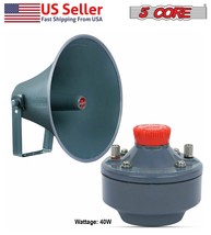 5Core PA HornAudio Speaker Big Paging Outdoor Siren  Reflex  Power w Dri... - £38.36 GBP+