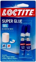 LOCTITE 2-PK Super Glue Gel Clear 4 grams Wood Rubber Plastic Metal 1399965 - $17.99