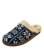 Deer Stags Mens Shoes Lodge Patterned Knit Slip On Slippers Small Navy W... - £52.25 GBP