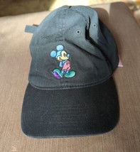 DISNEY MICKEY MOUSE NEFF Brand Black Neon Multicolor Trucker Hat Cap Adj... - £9.13 GBP