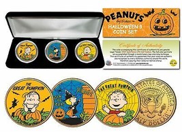 PEANUTS HALLOWEEN The Great Pumpkin Sally 24K JFK Half Dollar 3-Coin Set... - £19.71 GBP