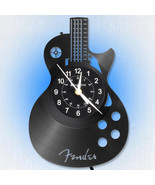 Music Wall Clock, Guitar Vinyl Clock, 6 Kinds of LED Color Art Night Lig... - $37.00