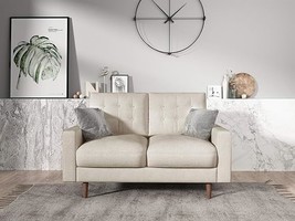 US Pride Furniture 50&quot; Modern Velvet Loveseat with Button Tufted Backres... - $722.99