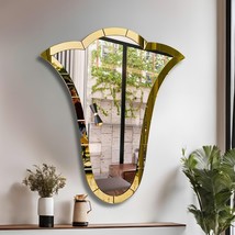Mirror wall decor  Artistic Tulip shaped with hand-polished frame,Mirror... - $300.00