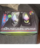 BYTECH COMPUTER GAMING SPEAKERS WITH CHANGING RGB MULTI-COLOR LED LIGHTS - $19.16 CAD