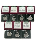Longaberger Pewter Ornaments Lot 1985-1994 w/ Boxes Christmas Basket Set... - $605.07 MXN