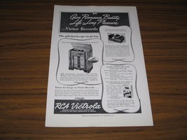 1938 Print Ad RCA Victrola Model U-125 Phonograph Radio Victor Records - £12.05 GBP