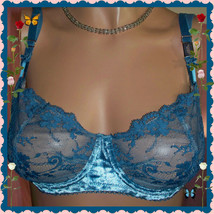 32DD 34B 34D 34DD 34DDD Blue Velvet Dream Angels Pu Wo Pad Victorias Secret Bra - £31.69 GBP