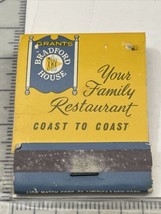Printed Matchbook Cover  Grants Bradford House Restaurant  gmg. Coast To... - £9.89 GBP