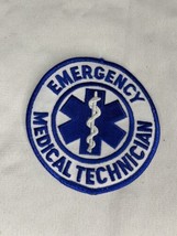 Emergency Medical Technician EMS Patch Badge Blue &amp; White - £7.91 GBP