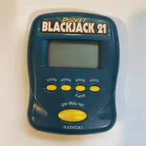 Radica Pocket Blackjack 21 Electronic Handheld Travel Game 1997 Works - £4.41 GBP