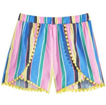 Epic Threads Big Girls Striped Challis Shorts, Lemon Zest Size Medium - $14.84
