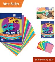 Vibrant Construction Paper, 10 Colors, 9" x 12", 50 Sheets for Creative ... - $14.80