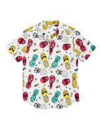 Epic Threads Toddler Boys 3T White Pineapple Skull Collared Button Up To... - £6.73 GBP