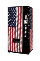Dixie Narco 501E  Soda Vending Machine Cans &amp; Bottles USA FLAG MDB - $1,975.05