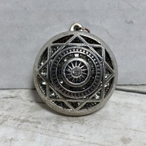 Unique Third Eye Hollow Locket Like Pendant  Silver-tone W/Crystals Pendant Only - £23.73 GBP