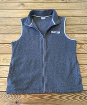 Columbia PFG Men’s Full zip Fleece Vest Size M Grey Sf7 - £18.07 GBP