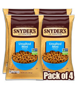Snyder&#39;s of Hanover Mini Pretzels, Unsalted Pretzels, 12 Oz (Pack of 4) - $636.51 MXN