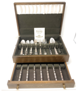 Antique 1881 Rogers Silver-plated Oneida Silverware Set For 8 w/Wooden Box - $3,650.65 MXN