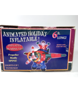 Animated Inflatable Santa Pilot Christmas Airplane with Spinning Propell... - €173,24 EUR