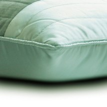 Sea Blue Velvet and Satin Striped and Quilted 16&quot;x16&quot; Throw Pillow Cover Darya - £25.25 GBP+