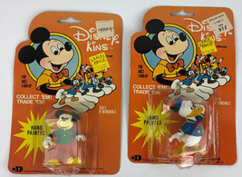 DISNEY-KINS Hand Painted Mickey Mouse Donald Duck 2&quot; Soft &amp; Bendable By Durham - £18.95 GBP