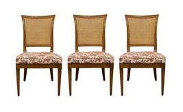 Set of 3 High End Italian Provincial Style Cane Back Dining Side Chairs ... - $455.99