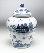 Zeckos AA Importing 59739 Blue And White Ginger Jar With Lid - £119.37 GBP