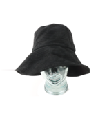 Vtg 90s Streetwear Suede Leather Floppy Brim Sun Hat Bucket Hat Black Wo... - $69.67 CAD