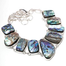 Abalone Shell Gemstone Handmade Fashion Ethnic Necklace Jewelry 18&#39;&#39; SA 6577 - £15.17 GBP