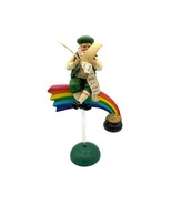 Santa Leprechaun on Rainbow with Pot of Gold Christmas Saint Patrick&#39;s D... - $49.45