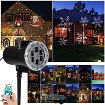 Christmas Projector Lights Outdoor Led Laser Landscape Move Lamp W/ 12 Patterns - £64.72 GBP