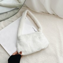 INS Fashion Women Cow Print Mini Shoulder Bags Winter Plush Underarm Bag... - $22.99