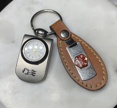 Emerg Alert Diabetic Medical Alert Emergency Leather Tab Keychain Quartz... - $8.91