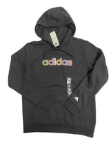 Adidas Women&#39;s Pullover Hoodie Sweatshirt Fleece Lined Kangaroo Pk Black - £25.54 GBP